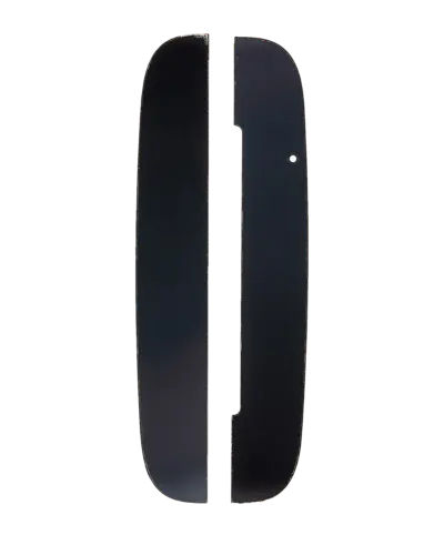 Top And Bottom Back Glass Panels For Motorola Moto Z (XT1650 / 2016) / Z Force Droid (Black)