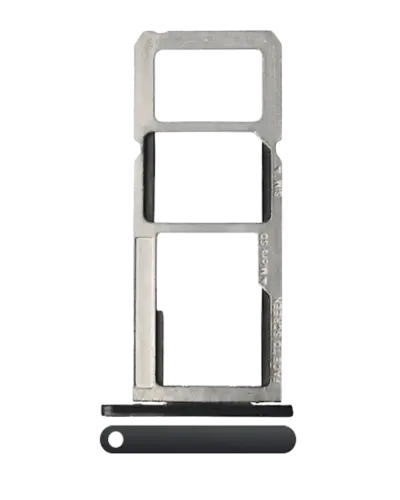 Dual Sim Card Tray For Motorola Moto G6 Play / G6 Forge (XT1922 / 2018) (Black)