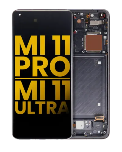 Écran OLED avec cadre pour Xiaomi Mi 11 Pro / Mi 11 Ultra (reconditionné) (noir)
