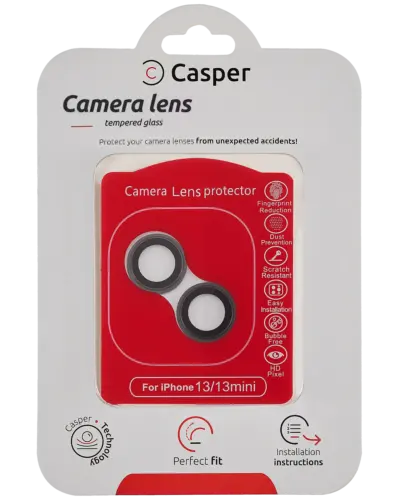 Casper Camera Lens Protector For iPhone 13 / 13 Mini (Black) (Clear) – Image 7