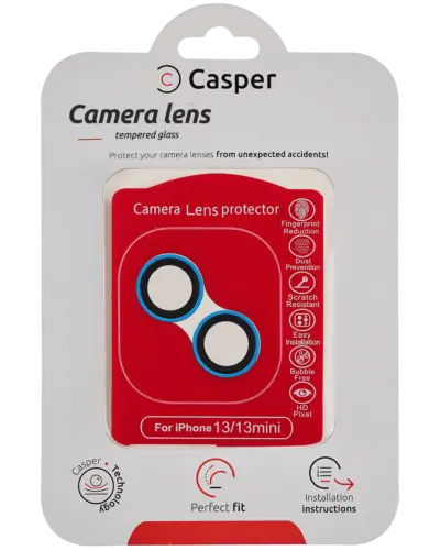 Casper lentille de caméra Protector pour iPhone 13 / 13 Mini (bleu) (Clear)