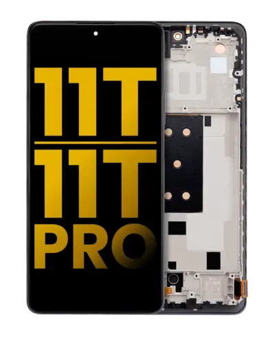 OLED Assembly With Frame For Xiaomi 11T / 11T Pro (Refurbished) (Meteorite Gray)
