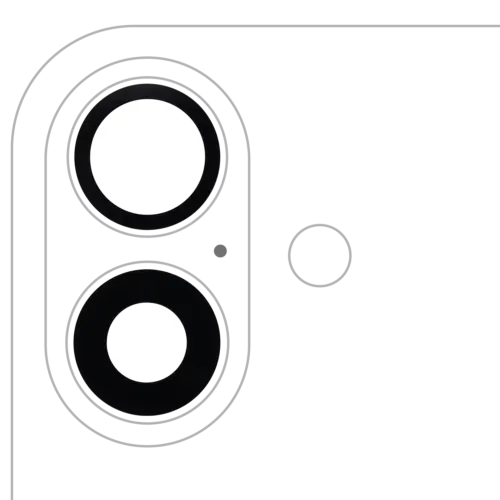 Back Camera Lens (Glass Only) With Adhesive For iPhone 16 / 16 Plus / 17 (2 Piece Set) (Real Sapphire) (Premium)