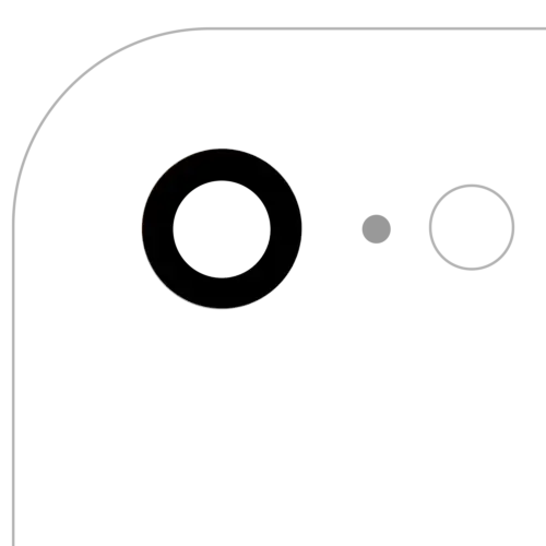 Back Camera Lens With Adhesive (Glass Only) For iPhone 7 / 8 / SE (2020) / SE (2022) (Aftermarket Plus) (10 Pack)