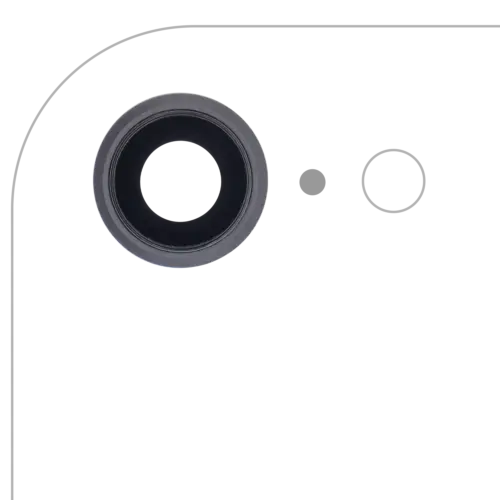 Back Camera Lens With Bracket & Bezel For iPhone 8 / SE (2020) / SE (2022) (Aftermarket Plus) (Space Gray) (10 Pack)