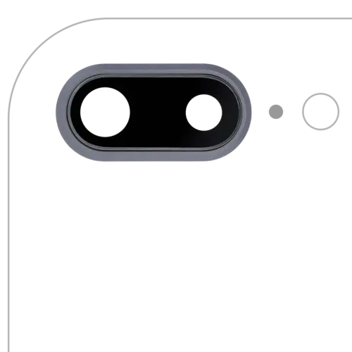Back Camera Lens With Bracket & Bezel For iPhone 8 Plus (Aftermarket Plus) (Space Gray) (10 Pack) – Image 3