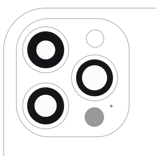 Back Camera Lens (Glass Only) With Adhesive For iPhone 12 Pro Max (3 Piece Set) (Real Sapphire) (Premium)