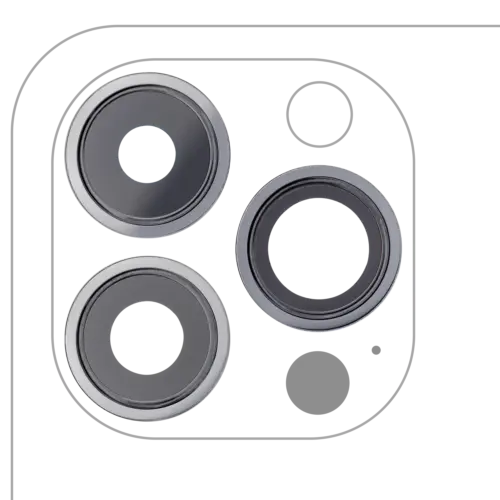 Back Camera Lens With Bracket & Bezel For iPhone 13 Pro / 13 Pro Max (Real Sapphire) (Premium) (Graphite)