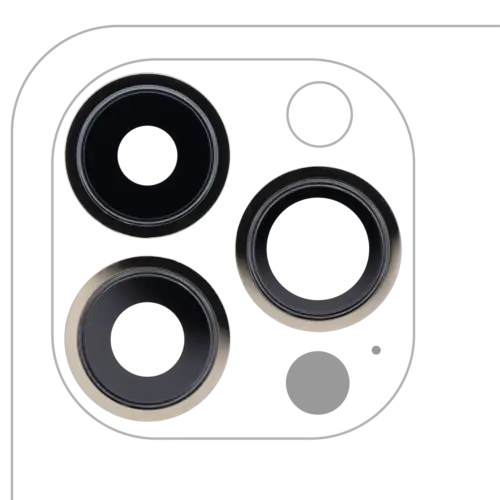 Back Camera Lens With Bracket & Bezel For iPhone 13 Pro / 13 Pro Max (Real Sapphire) (Premium) (Gold)