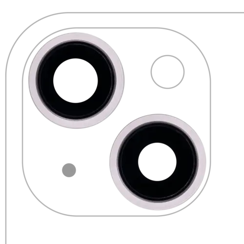 Back Camera Lens With Bracket & Bezel For iPhone 13 / 13 Mini (2 Piece Set) (Real Sapphire) (Premium) (Pink)