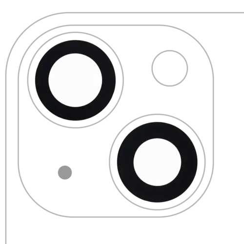 Back Camera Lens (Glass Only) With Adhesive For iPhone 13 / 13 Mini (2 Piece Set) (Real Sapphire) (Premium)