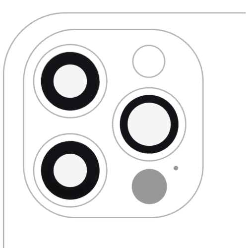 Back Camera Lens (Glass Only) With Adhesive For iPhone 12 Pro (3 Piece Set) (Real Sapphire) (Premium)