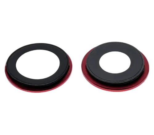 Objectif de caméra arrière avec support et cadre pour iPhone 12 / 12 Mini (compatible qualité supérieure) (Rouge) (Lot de 10) – Image 5