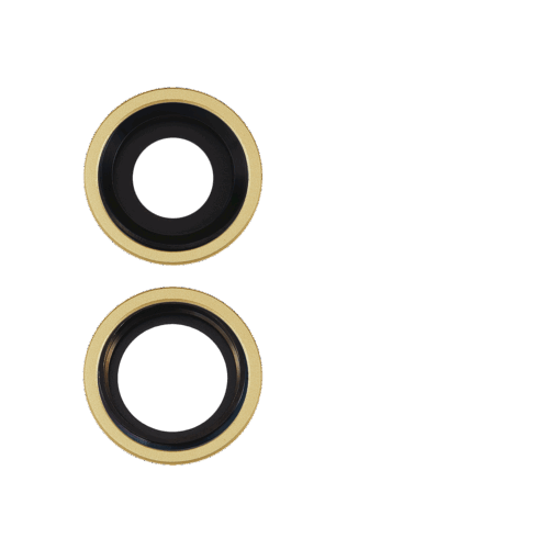 Objectif de caméra arrière avec support et cadre pour iPhone 11 (ensemble de 2 pièces) (Saphir véritable) (Premium) (Jaune) – Image 4