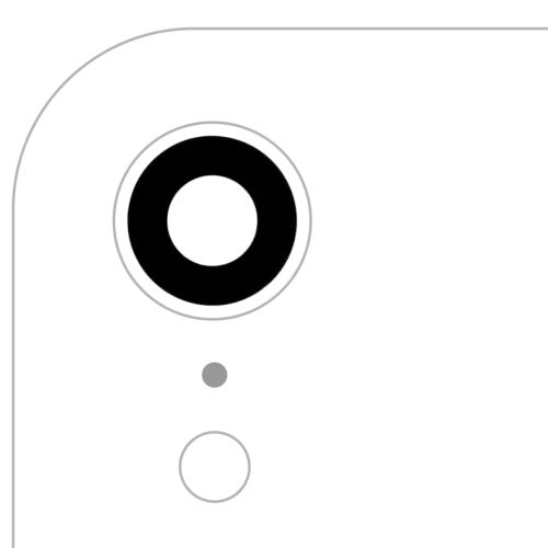Lentille de caméra arrière (verre uniquement) avec adhésif pour iPhone XR (Aftermarket Plus) (Toutes les couleurs) (Lot de 10)