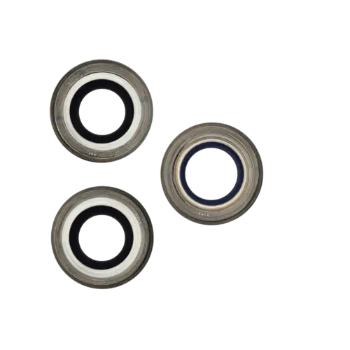 Objectif de caméra arrière avec support et cadre pour iPhone 12 Pro Max (ensemble de 3 pièces) (Saphir véritable) (Premium) (Graphite) – Image 3