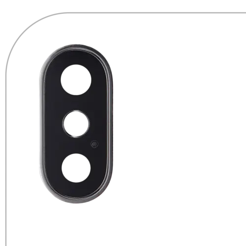 Back Camera Lens With Bracket & Bezel For iPhone X (Silver)