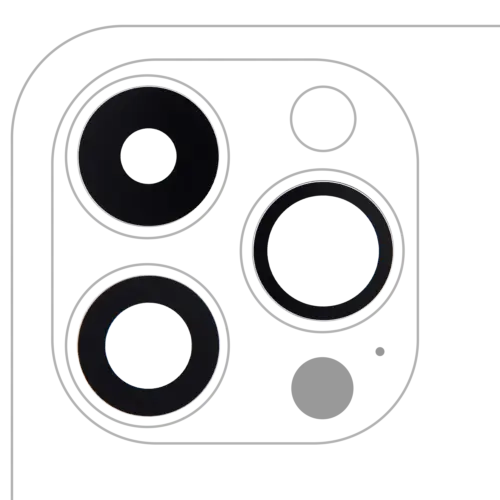Lentille de caméra arrière (verre uniquement) avec adhésif pour iPhone 14 Pro / 14 Pro Max (ensemble de 3 pièces) (véritable saphir) (premium)