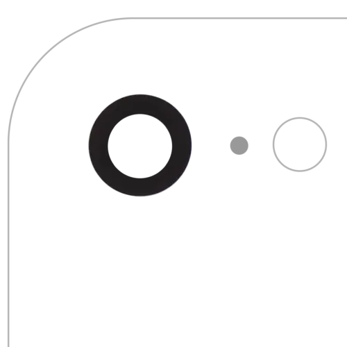 Back Camera Lens With Adhesive (Glass Only) For iPhone 7 / 8 / SE (2020) / SE (2022) (Real Sapphire) (Premium) (All Colors) (10 Pack)