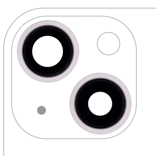 Back Camera Lens With Bracket & Bezel For iPhone 13 / 13 Mini ( 2 Piece Set) (Aftermarket Plus) (Pink)