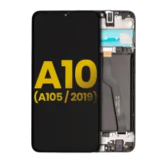 LCD Assembly With Frame For Samsung Galaxy A10 (A105 / 2019) (Single Sim) (North American Version) (Refurbished) (Black)
