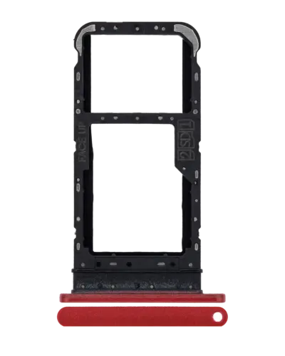 Single Sim Card Tray For Motorola Moto E7 (XT2095 / 2020) (Red)