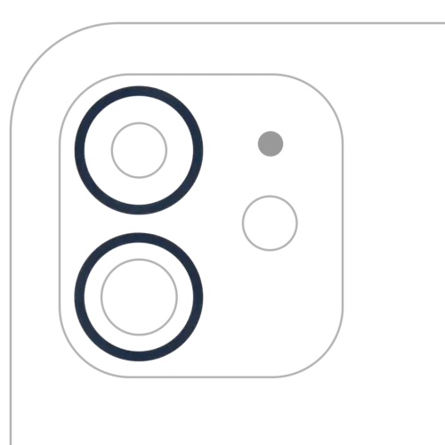 Caméra arrière cadre Ring Only pour iPhone 12 / 12 Mini (bleu) (2 Piece Set) (lot de 10) – Image 2