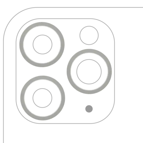 Caméra arrière cadre Ring Only pour iPhone 11 Pro / 11 Pro Max (argent) (3 Piece Set) (lot de 10) – Image 2