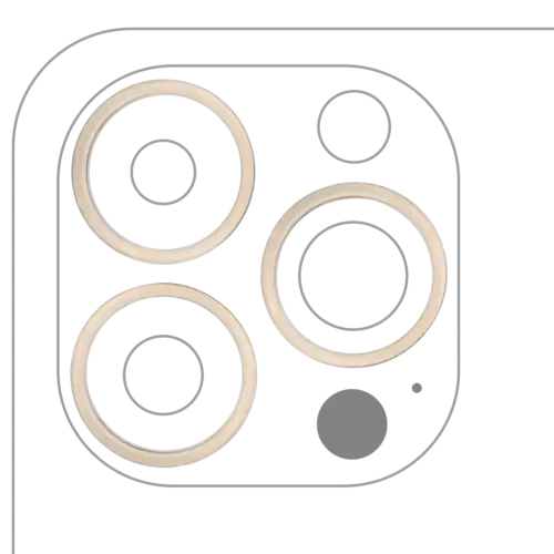Back Camera Bezel Ring Only For iPhone 13 Pro / 13 Pro Max (Gold) (3 Piece Set)