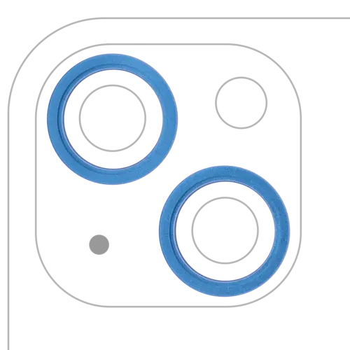 Back Camera Bezel Ring Only For iPhone 13 / 13 Mini (Blue) (2 Piece Set)