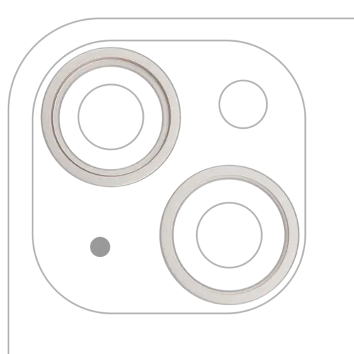 Back Camera Bezel Ring Only For iPhone 14 / 14 Plus (Starlight) (2 Piece Set)