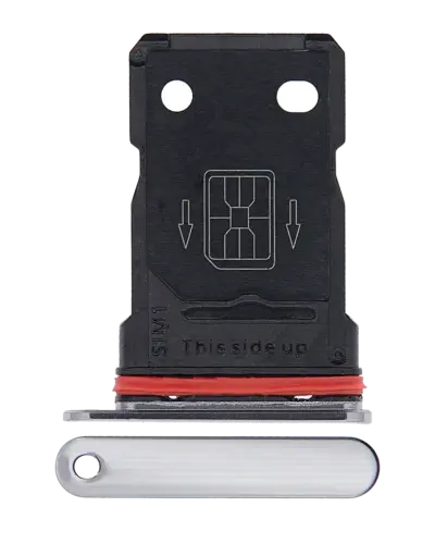 Single Sim Card Tray For OnePlus 7T (Frosted Silver)