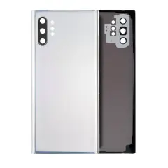 Cache arrière verre avec lentille de caméra pour Samsung Galaxy Note 10 Plus / 5G (Service Pack) (Aura Glow / Silver)