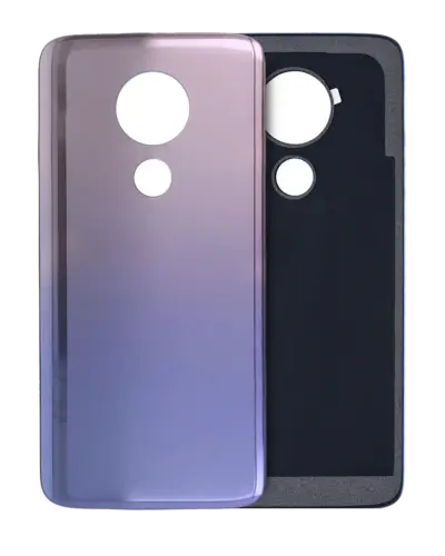 Coque arrière en verre pour Motorola Moto G7 Power (XT1955 / 2019) (Violet glacé) – Image 2