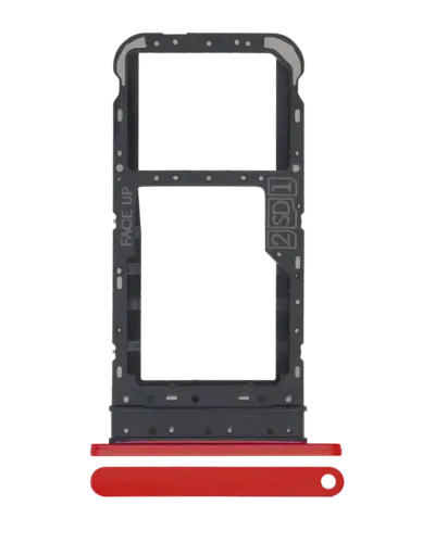 Tiroir double carte SIM pour Motorola Moto E7 (XT2095 / 2020) (Rouge) – Image 2
