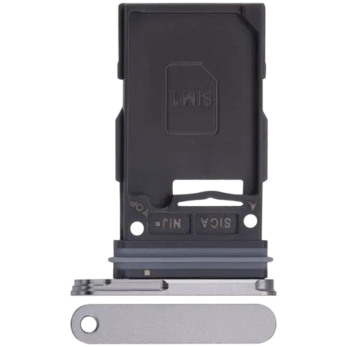 Single Sim Card Tray For Samsung Galaxy S25 / S25 Plus (Premium) (Silver Shadow)