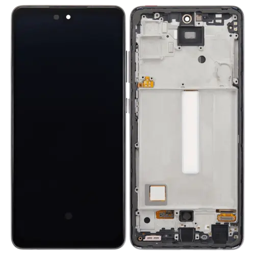 Bloc écran OLED avec cadre pour Samsung Galaxy A52 4G (A525 / 2021) / A52 5G (A526 / 2021) / A52S 5G (A528 / 2021) (6.36") (compatible qualité supérieure) (Awesome Black) – Image 3
