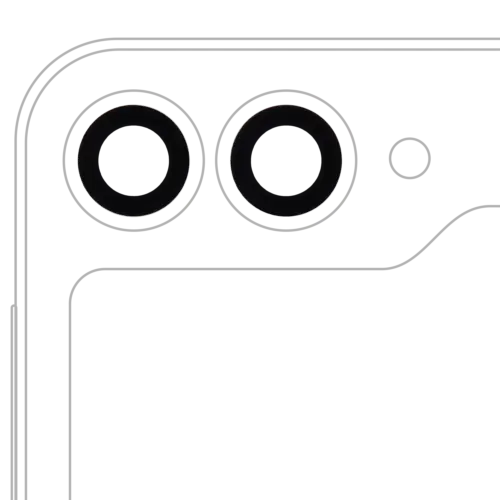 Back Camera Lens (Glass Only) With Adhesive For Samsung Galaxy Z Flip 6 5G (F741) (2 Piece Set) (Premium)