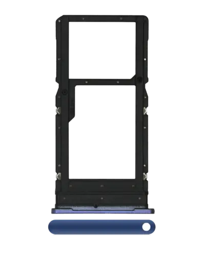Tiroir SIM pour Motorola One 5G (XT2075-1 / XT2075-2 / 2020) (Genuine OEM) (Prussian Blue) – Image 2