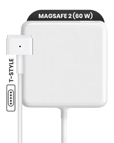 Apple 60W MagSafe 2 Wall Adapter (T-Style) (OEM Brand New, Bulk Packaging)