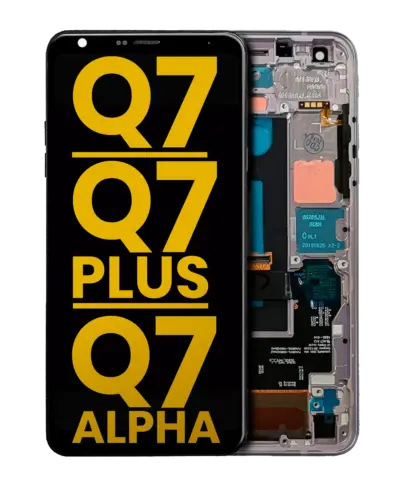 LCD Assembly With Frame For LG Q7 / Q7 Plus / Q7 Alpha (Refurbished) (Silver)