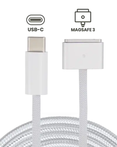 Apple 140W USB-C to MagSafe 3 Charging câble pour MacBook Pro / MacBook Air (2m, 6.6ft) (OEM Grade A, Bulk Packaging) (argent) – Image 5