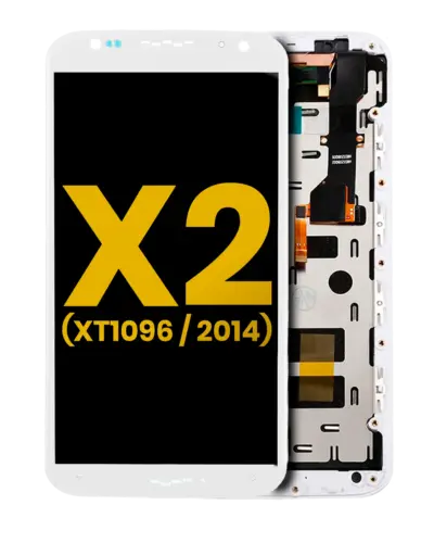 LCD Assembly With Frame For Motorola Moto X2 (XT1096 / 2014) (Refurbished) (White)