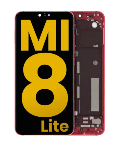 LCD Assembly With Frame For Xiaomi Mi 8 Lite (Refurbished) (Twilight Gold)