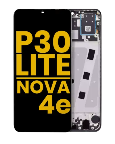 LCD Assembly With Frame For Huawei P30 Lite (2019) / Nova 4e (4GB RAM) (Aftermarket Plus) (Midnight Black)