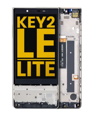LCD Assembly With Frame For BlackBerry KEY2 LE / Lite (BBE100 Series) (Refurbished) (Champagne)