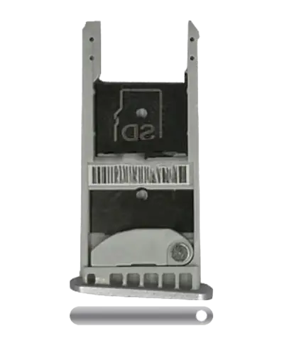Sim Card Tray For Motorola Moto Z Play Droid (XT1635 / 2016) (Silver)