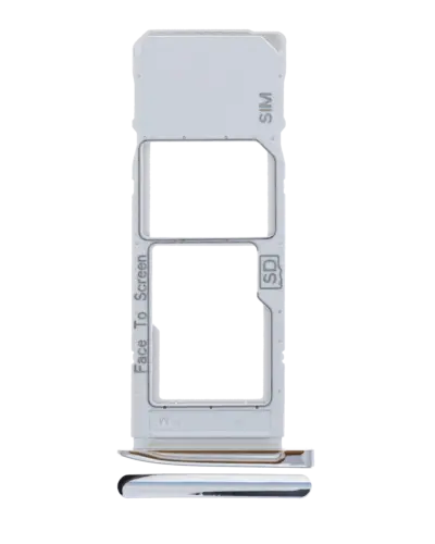 Single Sim Card Tray For Motorola Moto G7 (XT1962 / 2019) / G7 Plus (XT1965-2 / 2019) (Silver) – Image 6