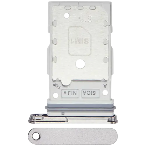 Dual Sim Card Tray For Samsung Galaxy S25 / S25 Plus (Premium) (White)