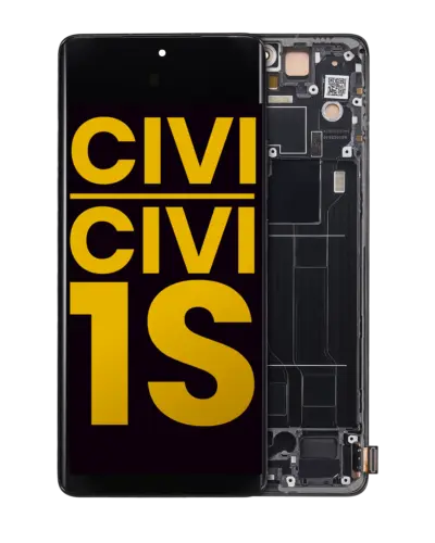 OLED Assembly With Frame For Xiaomi Civi / Civi 1S (Refurbished) (Black)